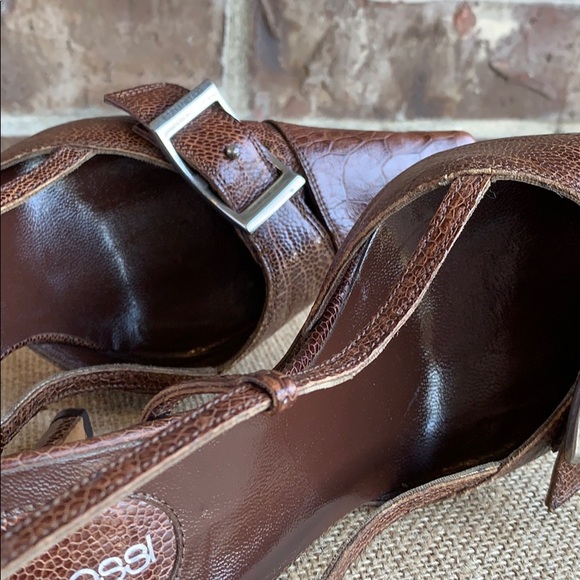 Sergio Rossi Brown Slingbacks EUC - Picture 4 of 7
